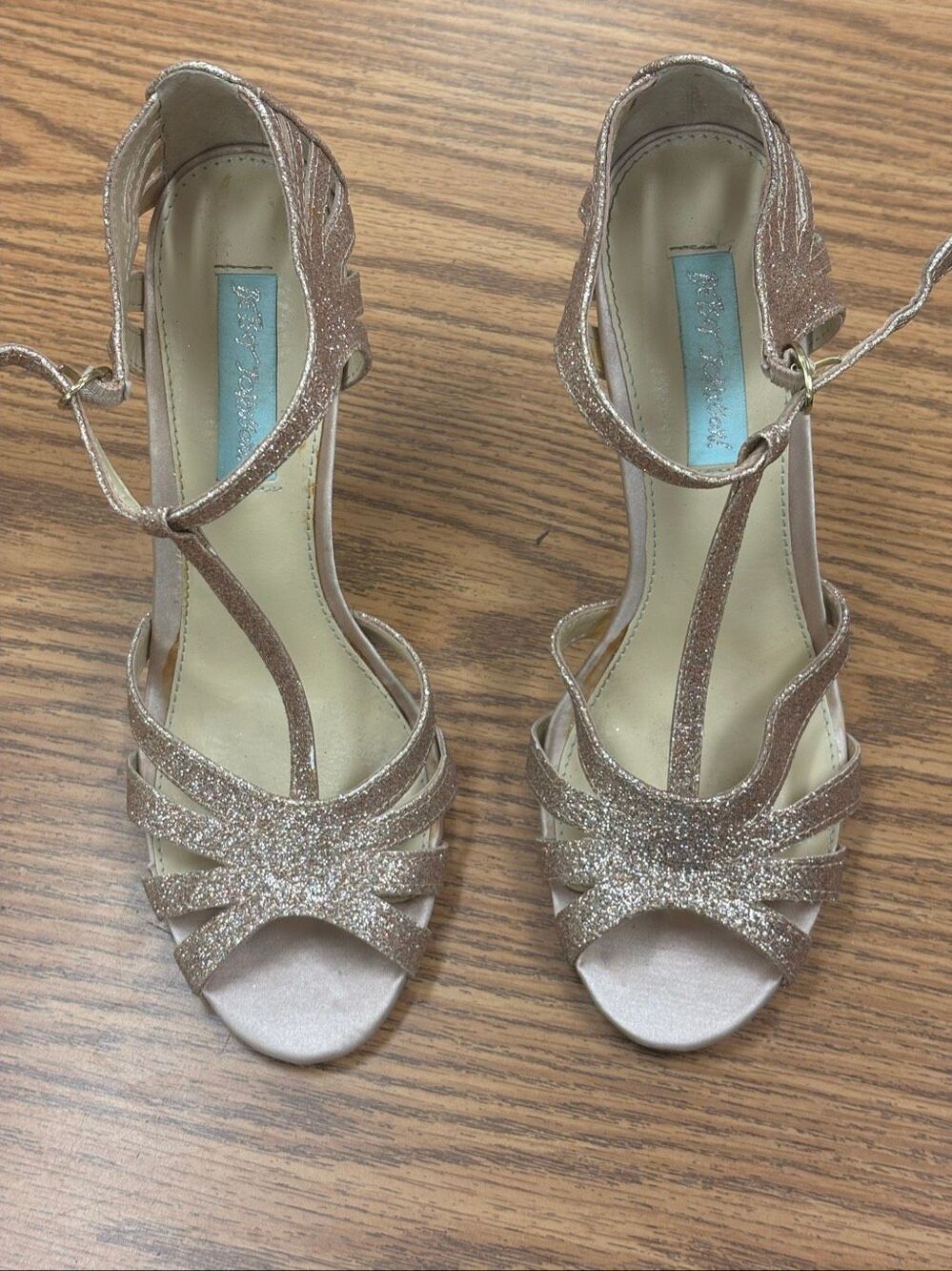Women’s Betsy Johnson T strap glitter high heels